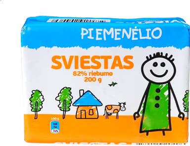 Butter PIEMENĖLIO, 82%, 200 g