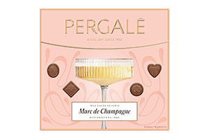 Pieninio šokolado saldainių rinkinys PERGALĖ MARC DE CHAMPAGNE 114g