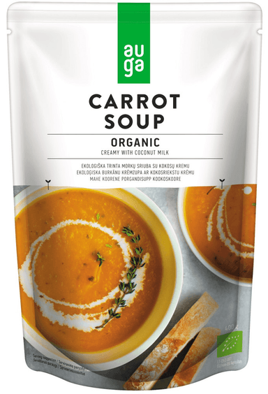 Organic pureed carrot soup with coconut cream, 400 g