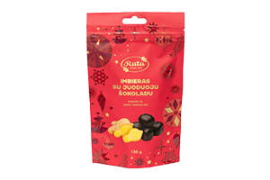 Ginger with dark chocolate (50%) 120 g