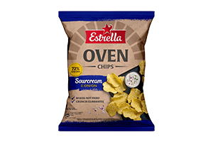 Estrella Oven Chips 125g Sour Cream and Onion Flavored Potato Crisps
