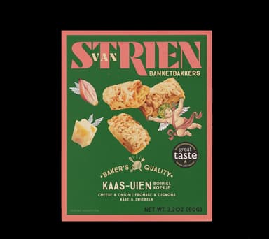 Cheese biscuits VAN STRIEN, cheese and onion flavor, 90 g