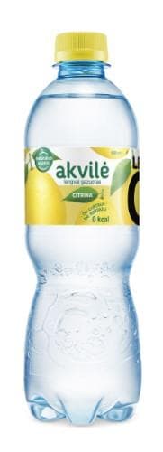 Stalo vanduo "AKVILĖ" su citrinos aromatu, lengvai gazuotas, 0.5l