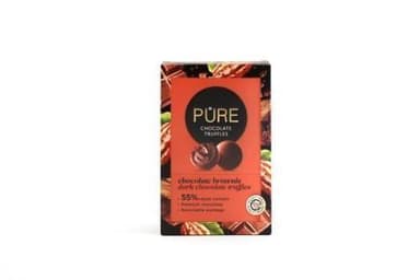 Dark chocolate truffles PURE with brownie cream filling 148g