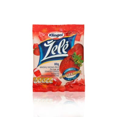Jelly KLINGAI, strawberry flavour, 80 g