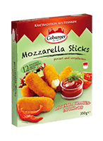 Kepamos Mozzarella lazdelės su pomidorų ir paprikų padažu 300g