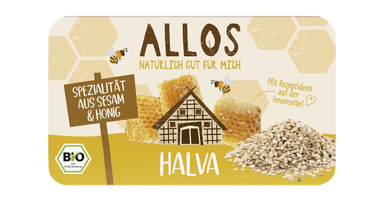 Organic sesame and honey halva