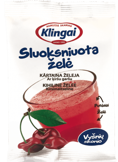 Layered jelly KLINGAI, cherry flavor, 80g
