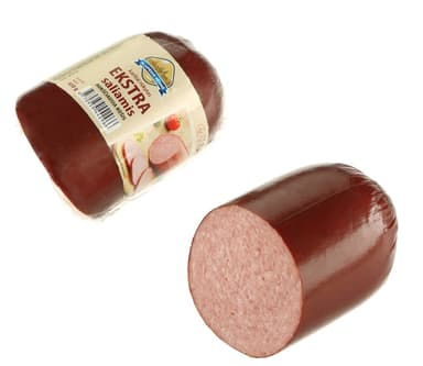 Hot smoked salami sausage, Extra, KLAIPĖDOS MĖSA , a.r., 450g