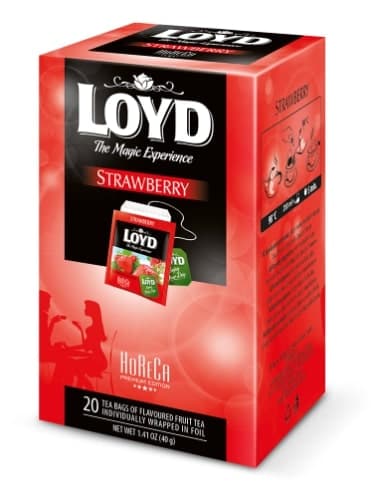 Fruit tea LOYD HORECA line, stawberry flavour, 20 x 2g