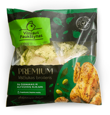 Chicken broiler PREMIUM, with garlic and olive oil, ~2.2 kg