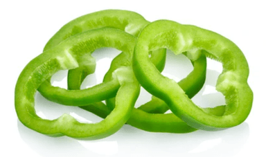 Šaldytos paprikos, žalios, griežinėliais, 500 g