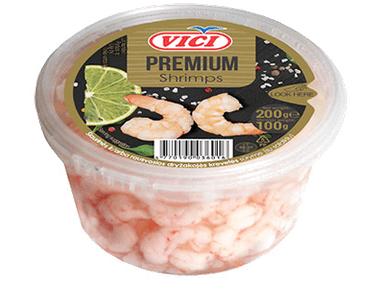 Lukštentos krevetės VIČI PREMIUS sūryme, 200 g