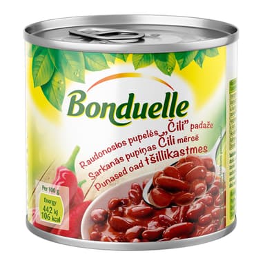 Canned beans BORLOTTI in chilli sauce, 430g