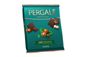 Dark chocolate with healthy hazelnuts PERGALĖ, 200g