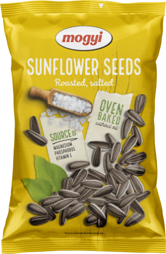 Skrudintos saulėgrąžų sėklos MOGYI, sūdytos, geltonas pakelis, 150 g