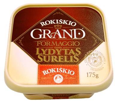 Melted cheese ROKIŠKIO GRAND, 23% fat, 175 g