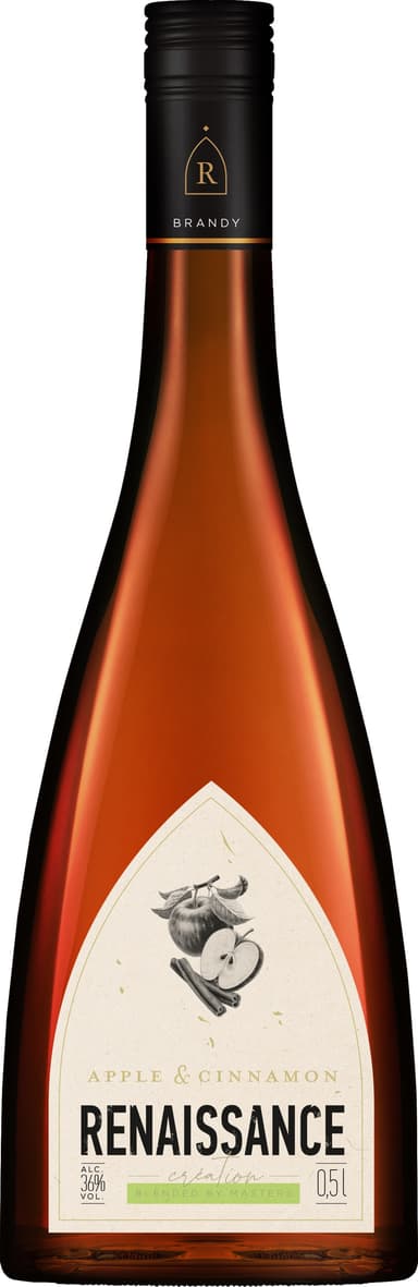 Spirit drink RENAISSANCE Cinnamon and Apple, 36%, 0,5 l