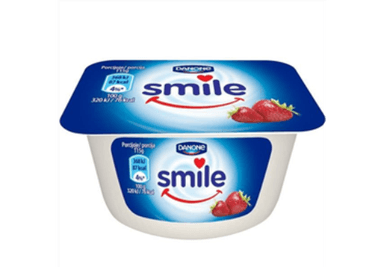 Yogurt SMILE, strawberry taste, 115 g