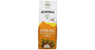 Organic decaffeinated ESPRESSO coffee beans