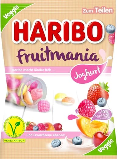 Gummies HARIBO, Fruitmania yogurt, 160 g