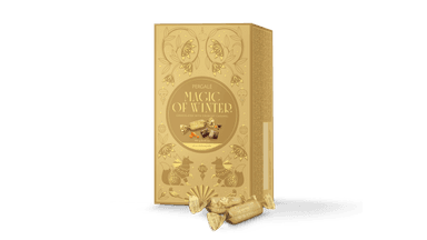 Candy box PERGALĖ MAGIC OF WINTER, with crispy caramel filling, 180 g