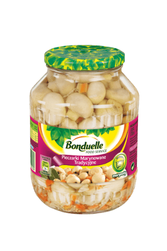 Pickled champignons BONDUELLE Traditional, 1,6/ 0,96 kg
