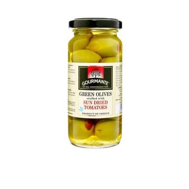 Green olives GOURMANTE, stuffed with sundried tomat. in brine 227/127g
