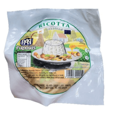 Cheese PAPOUIS Ricotta, non-salted, 250 g