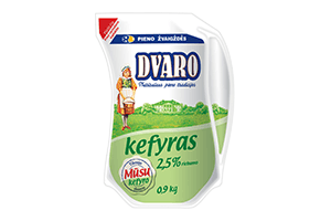 DVARO kefir, 2.5%, 900 g (jar)