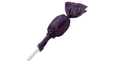 Organic blackcurrant-flavored lollipop
