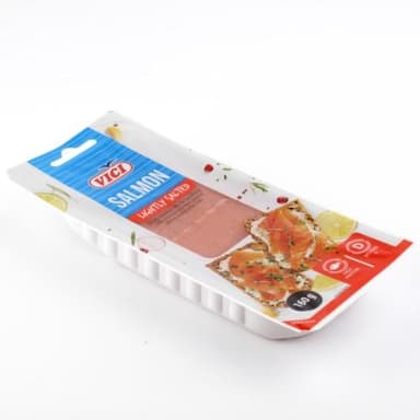 Sūdyti lašišų filė gabaliukai VIČI, su oda, 160 g