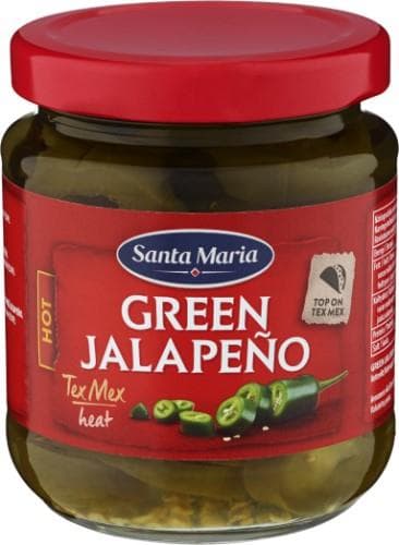 Spicy jalapeno hot peppers SANTA MARIA, 215 g
