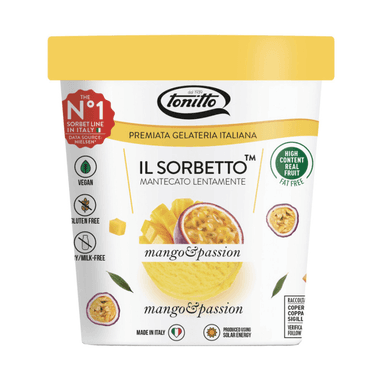 Mango-passion fruit sorbet