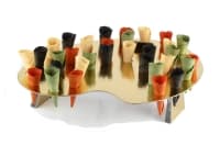 Spalvoti mini krepšeliai Cones, su stoveliu, 25x75mm, 96 vnt. 508.98.200