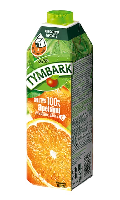 Juice TYMBARK orange 100%,, 1L