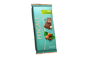 Milk chocolate with healthy hazelnuts PERGALĖ 85g