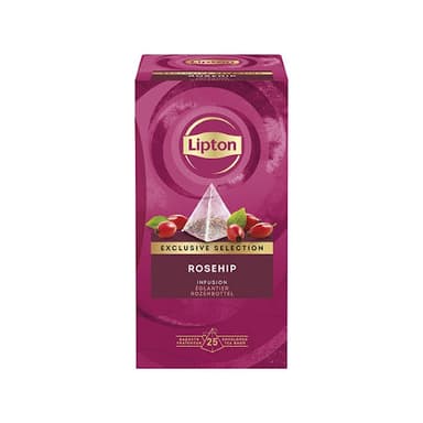 Fruit tea LIPTON ROSEHIP / HIBISCUS, 25 pyramides x 2.5 g