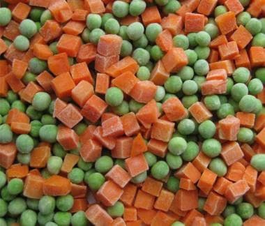 IQF carrots and peas, 2,5 kg