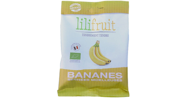 Soft dehydrated bananas, organic