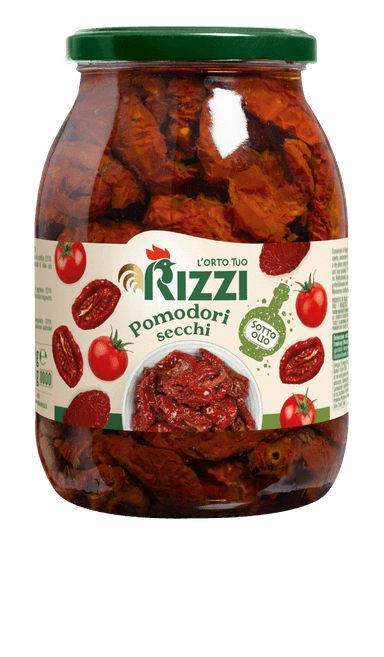 SUNDRIED TOMATOES IN SUNFLOWER OIL RIZZI, 960 g / 508 g