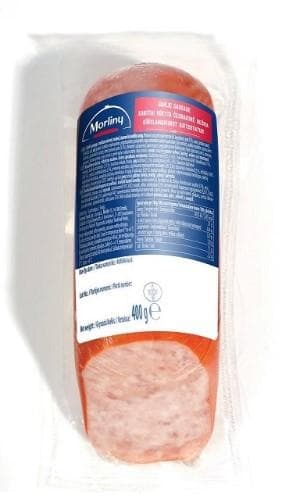 Hot smoked garlic sausage MORLINY, 400 g