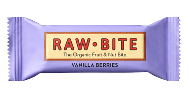 Organic bar with vanilla and berries
