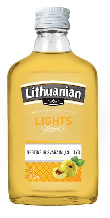 Spirit drink LITHUANIAN Soft, quince flavor, 30%, 0.2 l