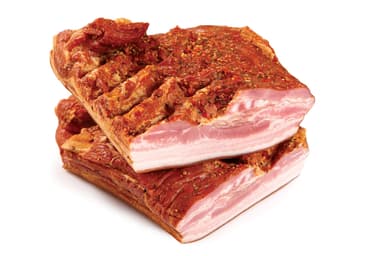 Hot smoked pork bacon ROKIŠKIO MEAT, a.r., ~400 g
