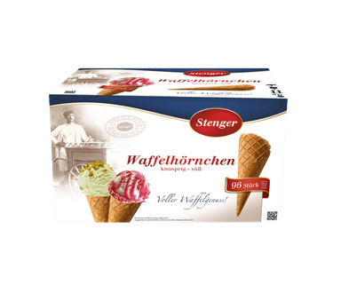 Vaflių kūgeliai STENGER, 96 vnt, 1,2 kg