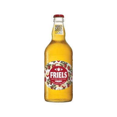 Sidras FRIELS, obuolių skonio, 0,5l, 7,4%, butelis, D