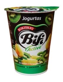 Yogurt BIFI ACTIVE, with kiwi and pear, 2%, 360 g