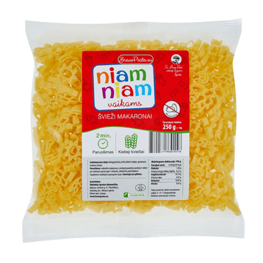 Švieži vaikiški makaronai NIAM NIAM