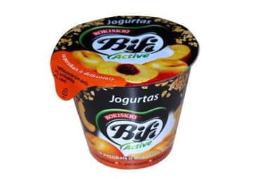 Yoghurt BIFI ACTIVE, with peach, 2%, 200 g